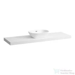   Laufen LANI 156,9 cm-es mosdópult konzollal, középső kivágással, mosdó nélkül, matt fehér H4046911122601