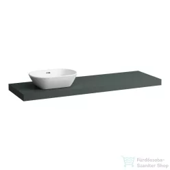   Laufen LANI 156,9 cm-es mosdópult konzollal, jobb oldali kivágással, mosdó nélkül, traffic grey H4046921122661