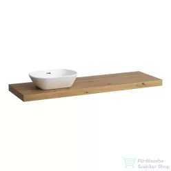   Laufen LANI 156,9 cm-es mosdópult konzollal, jobb oldali kivágással, mosdó nélkül, vad tölgy H4046921122671
