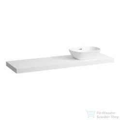   Laufen LANI 156,9 cm-es mosdópult konzollal, jobb oldali kivágással, mosdó nélkül, matt fehér H4046931122601