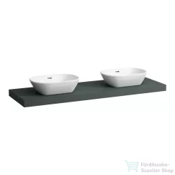   Laufen LANI 156,9 cm-es mosdópult konzollal, két kivágással, mosdó nélkül, traffic grey H4046941122661