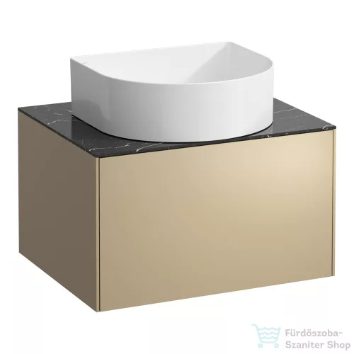 Laufen Sonar 57,5 cm széles 1 fiókos alsószekrény H812340, H812341,H812342,H812343 mosdóhoz,Gold& Nero Marquina H4054010341401