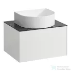 Laufen Sonar 57,5 cm széles 1 fiókos alsószekrény H812340, H812341,H812342,H812343 mosdóhoz,Matt fehér&Nero Marquina H4054010341431