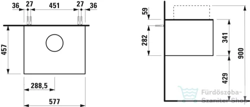 Laufen Sonar 57,5 cm széles 1 fiókos alsószekrény H812340, H812341,H812342,H812343 mosdóhoz,Matt fehér H4054010341701
