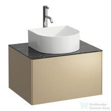  Laufen Sonar 57,5 cm széles 1 fiókos alsószekrény H812340, H812341,H812342,H812343 mosdóhoz,Gold& Nero Marquina H4054050341401