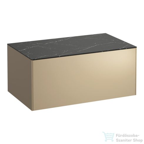 Laufen Sonar 77,5x45,5x34 cm-es 1 fiókos alsószekrény kivágás nélkül,Gold&Nero Marquina H4054100341401