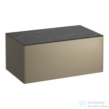  Laufen Sonar 77,5x45,5x34 cm-es 1 fiókos alsószekrény kivágás nélkül,Titanium&Nero Marquina H4054100341421