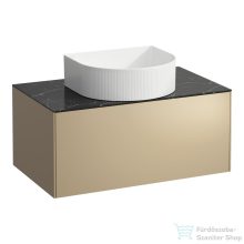   Laufen Sonar 77,5x45,5x34 cm-es 1 fiókos alsószekrény H812340, H812341, H812342, H812343 mosdóhoz,Gold & Nero Marquina H4054110341401