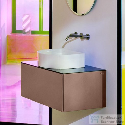 Laufen Sonar 77,5x45,5x34 cm-es 1 fiókos alsószekrény H812340, H812341, H812342, H812343 mosdóhoz,Copper&Nero Marquina H4054110341411