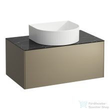   Laufen Sonar 77,5x45,5x34 cm-es 1 fiókos alsószekrény H812340, H812341, H812342, H812343 mosdóhoz,Titanium&Nero Marquina H4054110341421