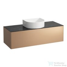   Laufen Sonar 117,5x45,5x34 cm-es 1 fiókos alsószekrény H812340,H812341,H812342,H812343 mosdókhoz,Copper&Nero Marquina H4054210341411