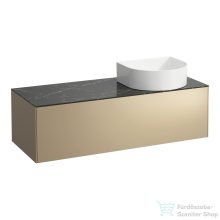   Laufen Sonar 117,5x45,5x34 cm-es 1 fiókos alsószekrény H812340,H812341,H812342,H812343 mosdókhoz,Gold&Nero Marquina H4054230341401