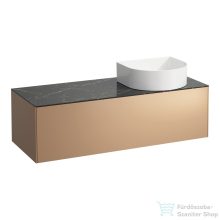   Laufen Sonar 117,5x45,5x34 cm-es 1 fiókos alsószekrény H812340,H812341,H812342,H812343 mosdókhoz,Copper&Nero Marquina H4054230341411