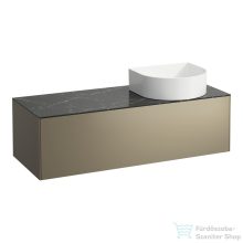   Laufen Sonar 117,5x45,5x34 cm-es 1 fiókos alsószekrény H812340,H812341,H812342,H812343 mosdókhoz,Titanium&Nero Marquina H4054230341421