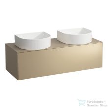   Laufen Sonar 117,5x45,5x34 cm-es 1 fiókos alsószekrény dupla kivágással H812340,H812341,H812342,H812343 mosdókhoz,Gold H4054240340401