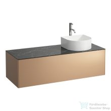   Laufen Sonar 117,5x45,5x34 cm-es 1 fiókos alsószekrény csaptelep és mosdó kivágással H812340,H812341,H812342,H812343 mosdókhoz,Copper&Nero Marquina H4054270341411