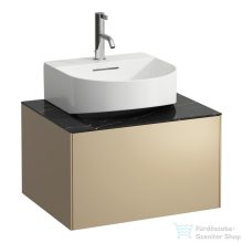   Laufen Sonar 57,7x45,7x34,1 cm-es 1 fiókos alsószekrény H816341 mosdóhoz,Gold & Nero Marquina H4054310341401