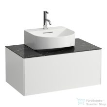   Laufen Sonar 77,5x45,5x34 cm-es 1 fiókos alsószekrény kivágással H816341,H816342 mosdóhoz,Matt fehér&Nero Marquina H4054410341431