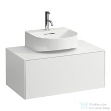   Laufen Sonar 77,5x45,5x34 cm-es 1 fiókos alsószekrény kivágással H816341,H816342 mosdóhoz,Matt fehér H4054410341701