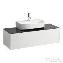   Laufen Sonar 117,5x45,5x34 cm-es 1 fiókos alsószekrény H816341,H816342 mosdókhoz,Matt fehér&Nero Marquina H4054510341431