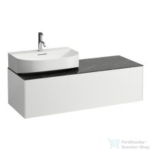   Laufen Sonar 117,5x45,5x34 cm-es 1 fiókos alsószekrény H816341,H816342 mosdókhoz,Matt fehér&Nero Marquina H4054520341431