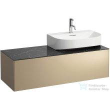   Laufen Sonar 117,5x45,5x34 cm-es 1 fiókos alsószekrény H816341,H816342 mosdókhoz,Gold&Nero Marquina H4054530341401