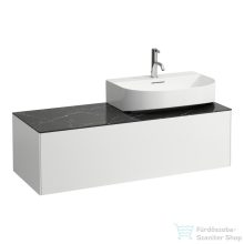   Laufen Sonar 117,5x45,5x34 cm-es 1 fiókos alsószekrény H816341,H816342 mosdókhoz,Matt fehér&Nero Marquina H4054530341431