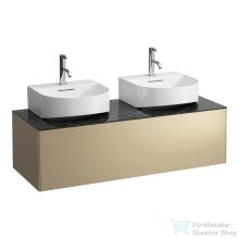   Laufen Sonar 117,5x45,5x34 cm-es 1 fiókos alsószekrény 2 db H816341 mosdóhoz,Gold&Nero Marquina H4054540341401