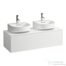   Laufen Sonar 117,5x45,5x34 cm-es 1 fiókos alsószekrény 2 db H816341 mosdóhoz,Matt fehér H4054540341701
