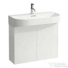   Laufen Sonar 77,6 cm széles 2 ajtós alsószekrény H810344 mosdóhoz,Matt fehér H4054850341701