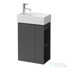   Laufen Kartell By Laufen alsószekrény balos ajtóval,jobb oldali nyitott polccal H815335 kézmosóhoz,Pala szürke H4075170336421