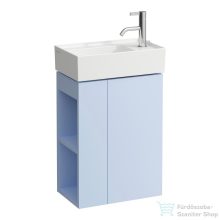   Laufen Kartell By Laufen alsószekrény, bal oldali nyitott polccal,jobbos ajtóval H815334 kézmosóhoz,grey blue H4075180336451