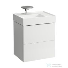   Laufen Kartell By Laufen alsószekrény két fiókkal matt fehér színben, jobb polcos 810334 mosdóhoz H4075580336401 ( 407558 )