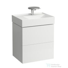   Laufen Kartell By Laufen alsószekrény két fiókkal matt fehér színben, bal polcos 810335 mosdóhoz H4075680336401 ( 407568 )