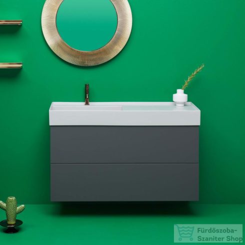 Laufen Kartell 118 cm széles két fiókos alsószekrény 813332 mosdóhoz,Pala szürke H4076480336421