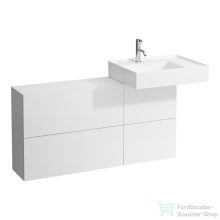   Laufen Kartell By Laufen 120x27 cm-es alsószekrény 1 nyíló,2 bukó ajtóval H810335,H810338,H810332,H815331 mosdókhoz,matt fehér H4082920336401