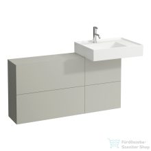   Laufen Kartell By Laufen 120x27 cm-es alsószekrény 1 nyíló,2 bukó ajtóval H810335,H810338,H810332,H815331 mosdókhoz,kavics szürke H4082920336411