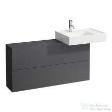   Laufen Kartell By Laufen 120x27 cm-es alsószekrény 1 nyíló,2 bukó ajtóval H810335,H810338,H810332,H815331 mosdókhoz,pala szürke H4082920336421