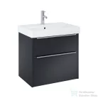 Jika PURE 60x41,8 cm-es 2 fiókos alsószekrény és mosdó kombináció csaptelep nélkül, matt fekete H40B2324023532