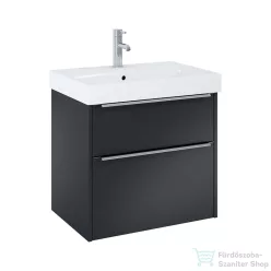   Jika PURE 60x41,8 cm-es 2 fiókos alsószekrény és mosdó kombináció csaptelep nélkül, matt fekete H40B2324023532
