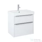 Jika PURE 60x41,8 cm-es 2 fiókos alsószekrény és mosdó kombináció csaptelep nélkül, fényes fehér H40B2324025002