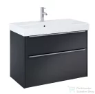 Jika PURE 80x41,8 cm-es 2 fiókos alsószekrény és mosdó kombináció csaptelep nélkül, matt fekete H40B2344023532