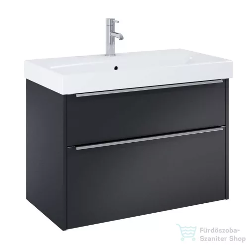 Jika PURE 80x41,8 cm-es 2 fiókos alsószekrény és mosdó kombináció csaptelep nélkül, matt fekete H40B2344023532