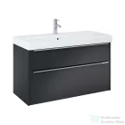 Jika PURE 100x41,8 cm-es 2 fiókos alsószekrény és mosdó kombináció csaptelep nélkül, matt fekete H40B2364023532