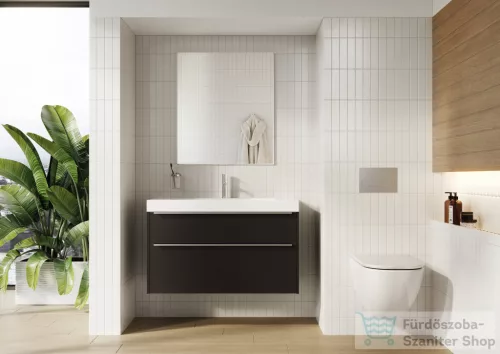 Jika PURE 100x41,8 cm-es 2 fiókos alsószekrény és mosdó kombináció csaptelep nélkül, matt fekete H40B2364023532