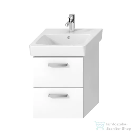 Jika LYRA PLUS VIVA 43,9x40,1 cm-es, 2 fiókos fali mosdótartó szekrény mosdó nélkül, matt/selyemfényű fehér H40J3824023001