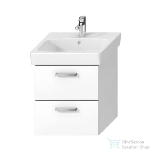Jika LYRA PLUS VIVA 49,1x41,6 cm-es, 2 fiókos fali mosdótartó szekrény mosdó nélkül, matt/selyemfényű fehér H40J3834023001