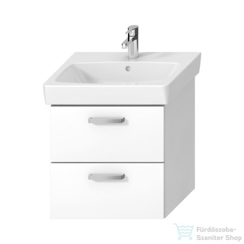 Jika LYRA PLUS VIVA 53,9x41,6 cm-es, 2 fiókos fali mosdótartó szekrény mosdó nélkül, matt/selyemfényű fehér H40J3844023001