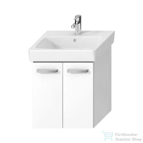 Jika LYRA PLUS VIVA 49,1x41,6 cm-es, 2 ajtós fali mosdótartó szekrény mosdó nélkül, matt/selyemfényű fehér H40J3932003001