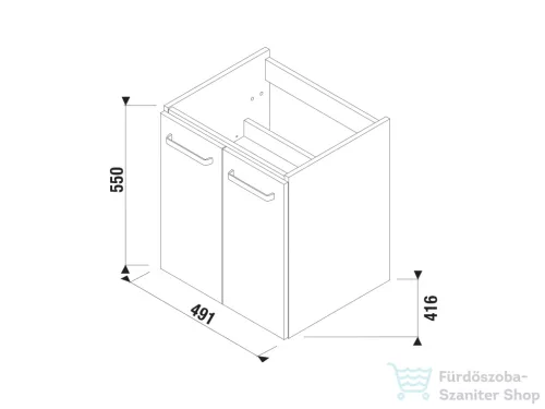 Jika LYRA PLUS VIVA 49,1x41,6 cm-es, 2 ajtós fali mosdótartó szekrény mosdó nélkül, matt/selyemfényű fehér H40J3932003001